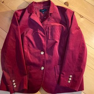Talbots red corduroy blazer